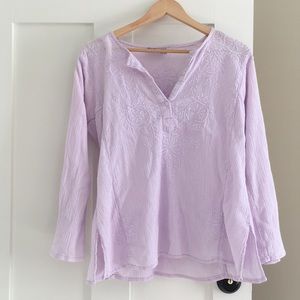 Light purple long sleeve shirt/swim cover